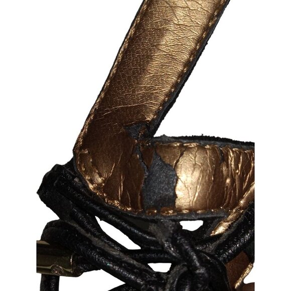 Sam Edelman Womens Gemma Gladiator Sandals Black Ankle Strap Flat Heel sz 7 - Picture 5 of 10